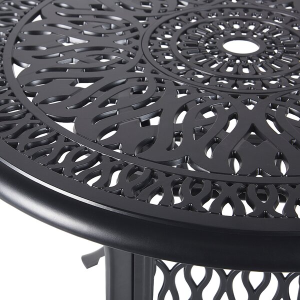 Bistro stolek ANCONA 90 cm 90 cm Kov Černá