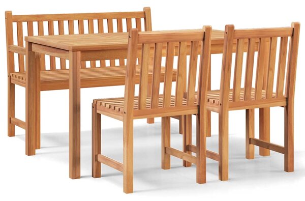 4dílný zahradní jídelní set masivní teakové dřevo 3157151