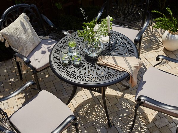 Bistro stolek ANCONA 90 cm 90 cm Kov Černá