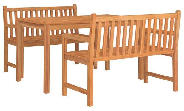 3dílný zahradní jídelní set masivní teakové dřevo 3157150