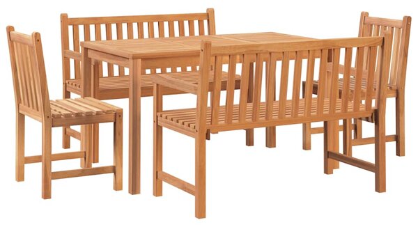 5dílný zahradní jídelní set masivní teakové dřevo 3157152
