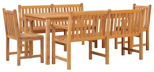 5dílný zahradní jídelní set masivní teakové dřevo 3157158