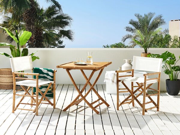Bistro stolek MOLISE 70 cm 70 cm Bambus Hnědá