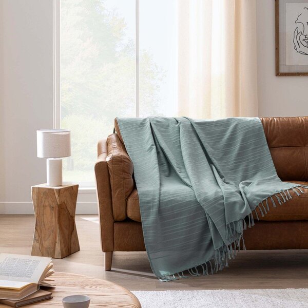Zelený bavlněný přehoz 180x220 cm Lilia – douceur d'intérieur
