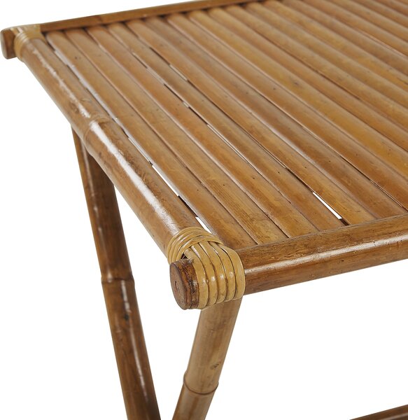 Bistro stolek MOLISE 70 cm 70 cm Bambus Hnědá