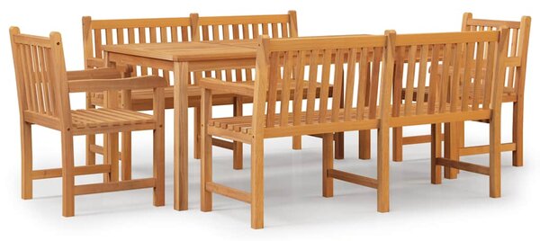 5dílný zahradní jídelní set masivní teakové dřevo 3157170