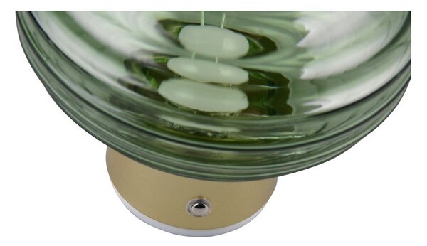 Zelené skleněné LED nástěnné svítidlo na USB ø 15,5 cm Earl – Reality