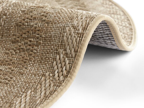 Hanse Home, Kusový koberec Forest 103998 Beige/Brown – na ven i na doma, 160x160 (průměr) kruh, béžová, chodba / předsíň