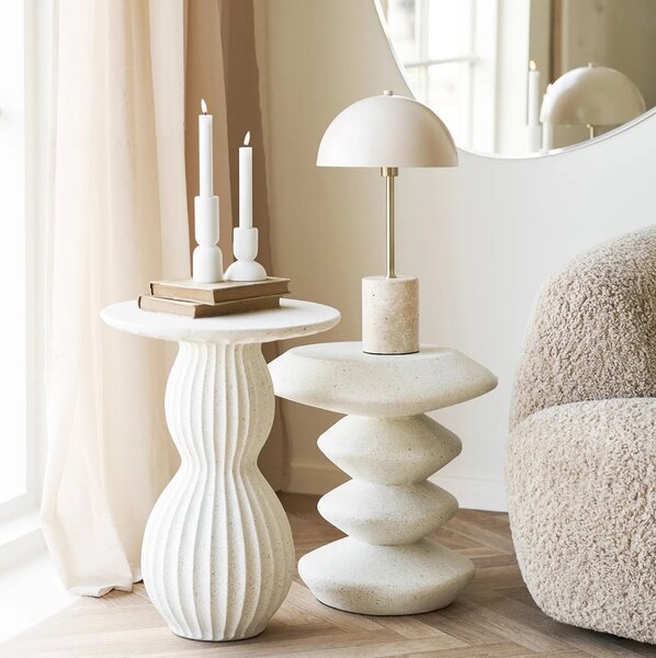 Nordic Living Bílý odkládací stolek Newton 40 cm