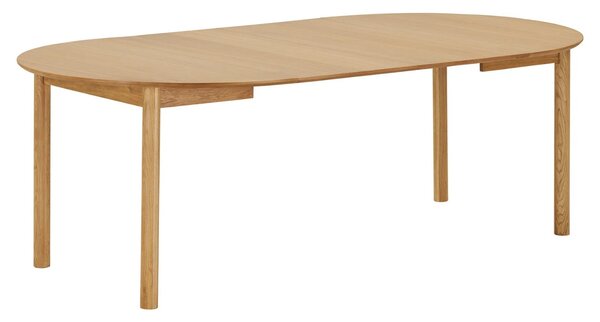 Nordic Living Dubový rozkládací jídelní stůl Bunderberg 120/220 x 120 cm