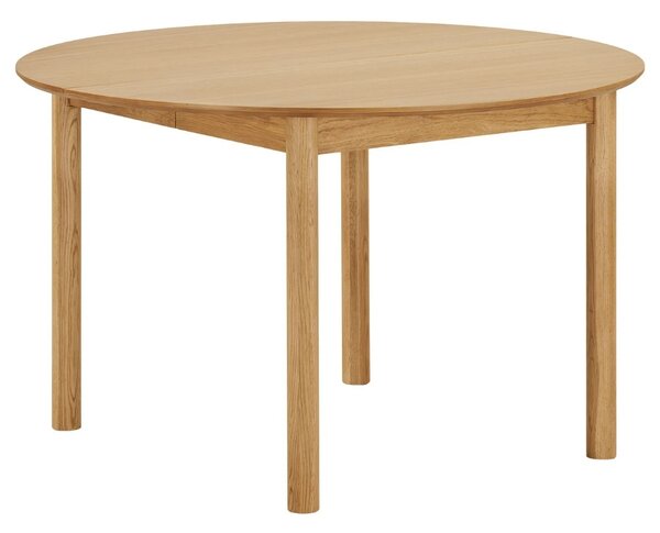 Nordic Living Dubový rozkládací jídelní stůl Bunderberg 120/220 x 120 cm