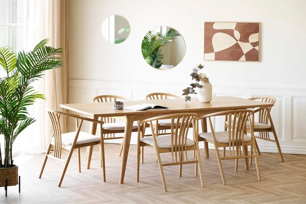 Nordic Living Dubový rozkládací jídelní stůl Darvin 180/230 x 90 cm