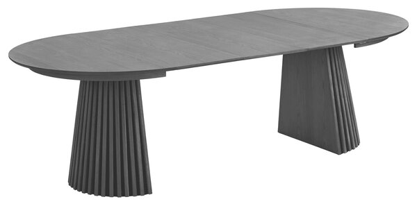 Nordic Living Černý rozkládací jídelní stůl Osaika 120/240 x 120 cm