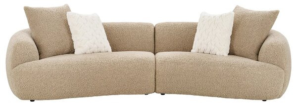 Nordic Living Hnědá pohovka Dalmi 302 cm