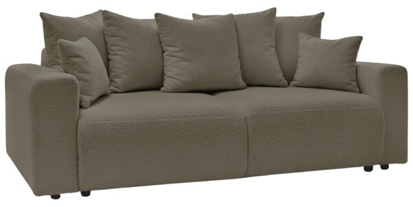 -25 % Dny MOMENTI– Bobochic Paris Hnědá bouclé rozkládací pohovka Envy 245 cm