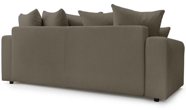 -25 % Dny MOMENTI– Bobochic Paris Hnědá bouclé rozkládací pohovka Envy 245 cm