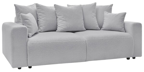 -25 % Dny MOMENTI– Bobochic Paris Světle šedá bouclé rozkládací pohovka Envy 245 cm