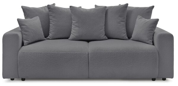 -25 % Dny MOMENTI– Bobochic Paris Tmavě šedá bouclé rozkládací pohovka Envy 245 cm
