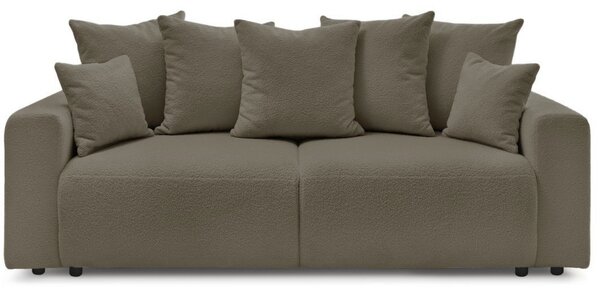 -25 % Dny MOMENTI– Bobochic Paris Hnědá bouclé rozkládací pohovka Envy 245 cm