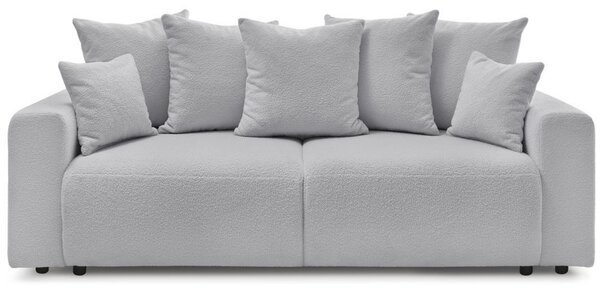 -25 % Dny MOMENTI– Bobochic Paris Světle šedá bouclé rozkládací pohovka Envy 245 cm