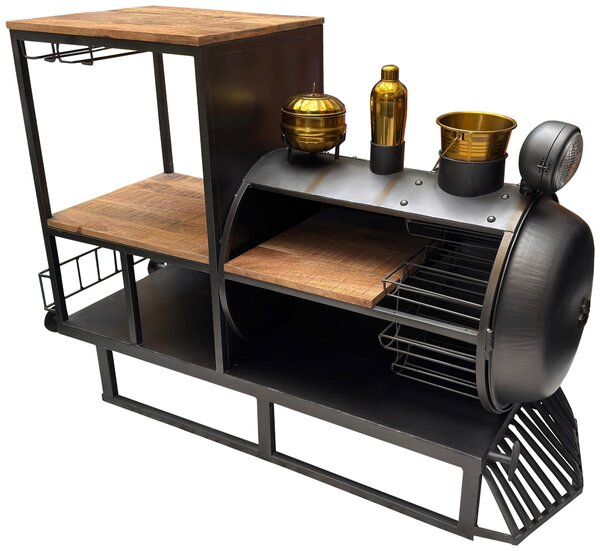 BAR, šedá, přírodní barvy, barvy zlata Ambia Home - Barové skříňky & barové pulty