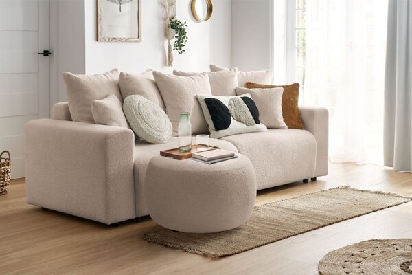 -25 % Dny MOMENTI– Bobochic Paris Béžová bouclé podnožka Envy 69 cm