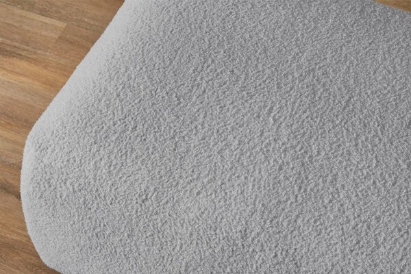 -25 % Dny MOMENTI– Bobochic Paris Světle šedá bouclé podnožka Envy 100 x 70 cm
