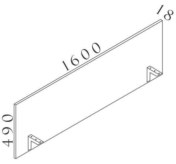 Paraván Visio LUX 160 cm, ořech