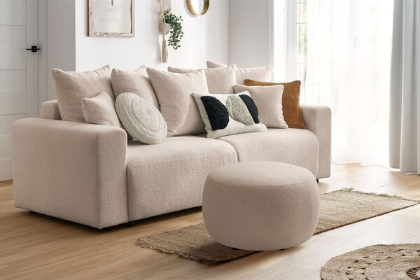 -25 % Dny MOMENTI– Bobochic Paris Béžová bouclé podnožka Envy 69 cm