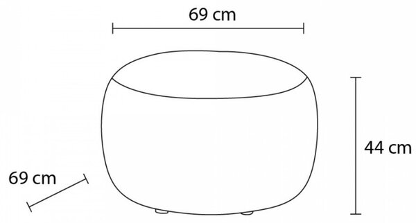-25 % Dny MOMENTI– Bobochic Paris Béžová bouclé podnožka Envy 69 cm