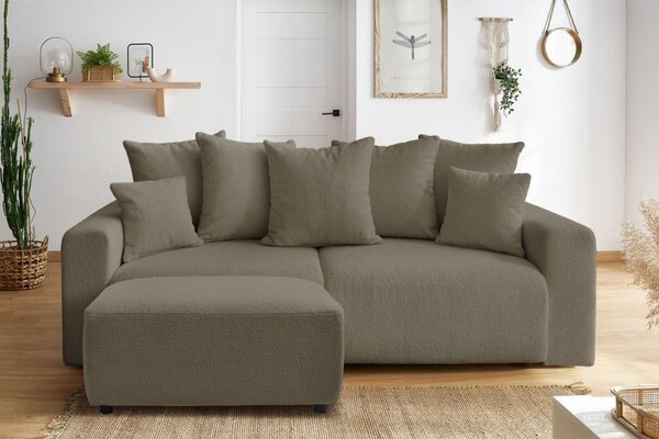 -25 % Dny MOMENTI– Bobochic Paris Hnědá bouclé podnožka Envy 100 x 70 cm
