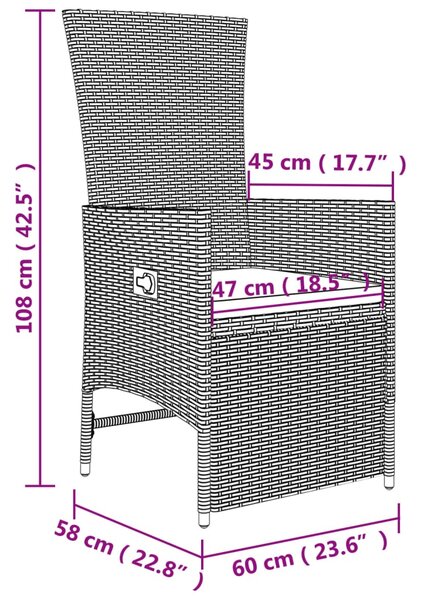 3dílná zahradní sedací souprava béžová polyratan a ocel 3157663