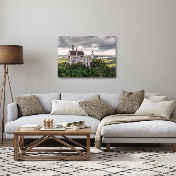 Skleněný obraz - Zámek na skalách (70x50 cm)