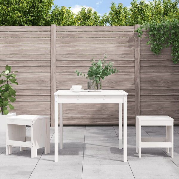 3dílný zahradní bistro set bílý masivní borové dřevo 3157704