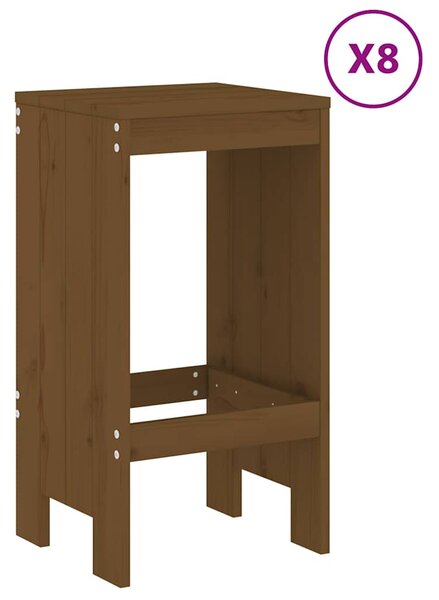 9dílný zahradní barový set medově hnědý masivní borové dřevo 3157760