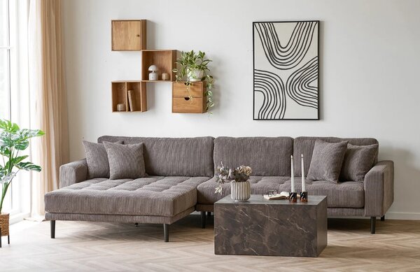 Nordic Living Set dubových polic Towny 30 x 30 cm