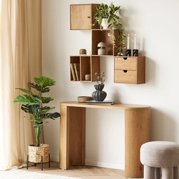 Nordic Living Set dubových polic Towny 30 x 30 cm