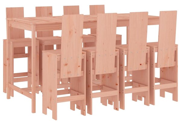 9dílný zahradní barový set masivní dřevo douglasky 3157792
