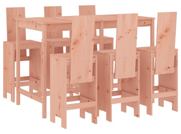 7dílný zahradní barový set masivní dřevo douglasky 3157786