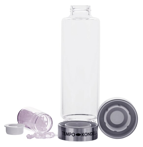 TEMPO-KONDELA CRYSTAL, skleněná láhev s růženínem, 500 ml