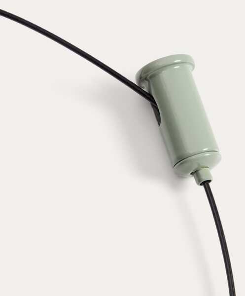 Kave Home Zelené kovové nabíjecí závěsné LED světlo Porte Ø 16 cm