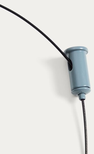 Kave Home Modré kovové nabíjecí závěsné LED světlo Porte Ø 16 cm