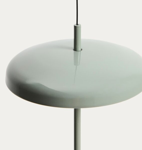 Kave Home Zelené kovové nabíjecí závěsné LED světlo Porte Ø 16 cm