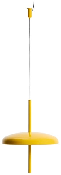 Kave Home Žluté kovové nabíjecí závěsné LED světlo Porte Ø 16 cm