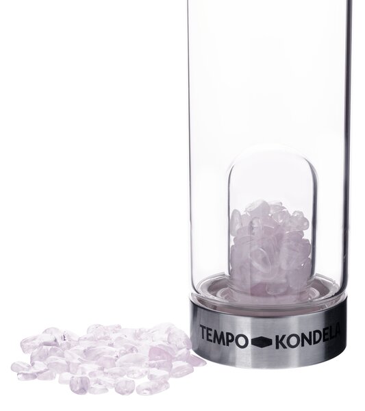 TEMPO-KONDELA CRYSTAL, skleněná láhev s růženínem, 500 ml