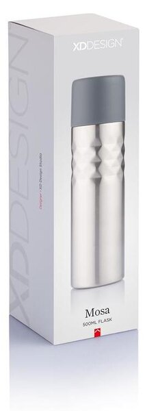 Termoska Mosa, 500 ml, XD Design, stříbrná