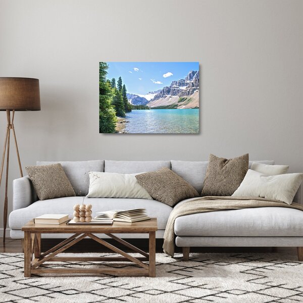 Skleněný obraz Alpského jezera (70x50 cm)