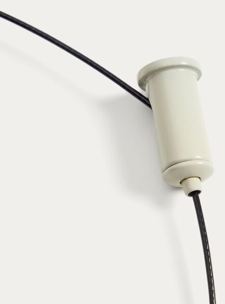 Kave Home Šedé kovové nabíjecí závěsné LED světlo Porte Ø 16 cm