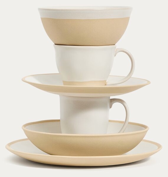 Kave Home Béžová keramická miska Azir 17 cm