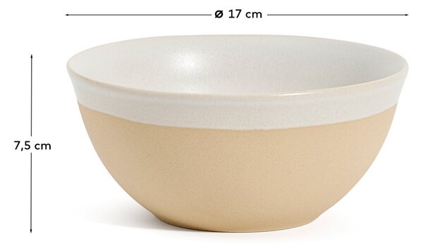 Kave Home Béžová keramická miska Azir 17 cm